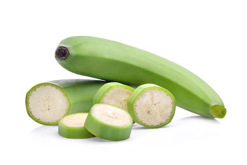 green unripe banana=